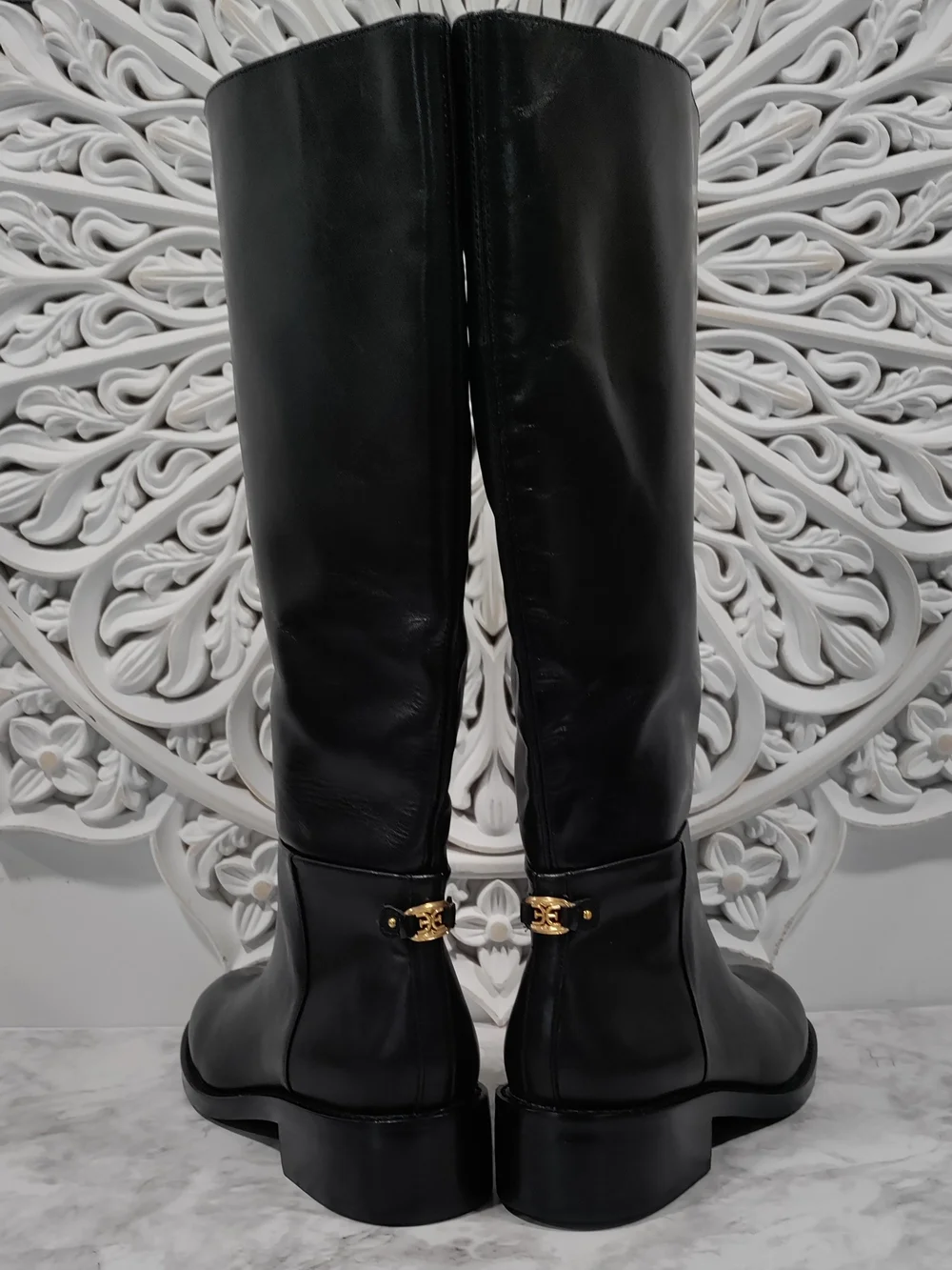 Tommy Hilfiger Dark Brown Knee-High Boots-Size 8